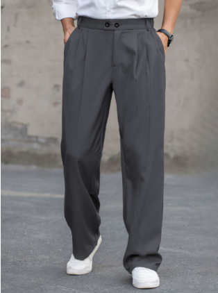 Classic men's wide-leg trousers, tailored for a sophisticated look and all-day comfort.
