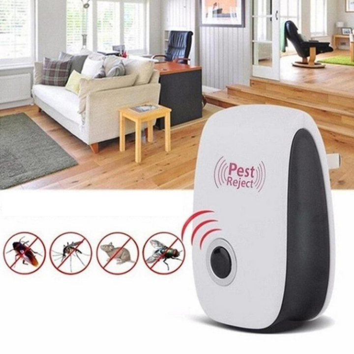 Plug and play ultrasonic rodent and insect repellent, silent and pet-safe pest control for interior