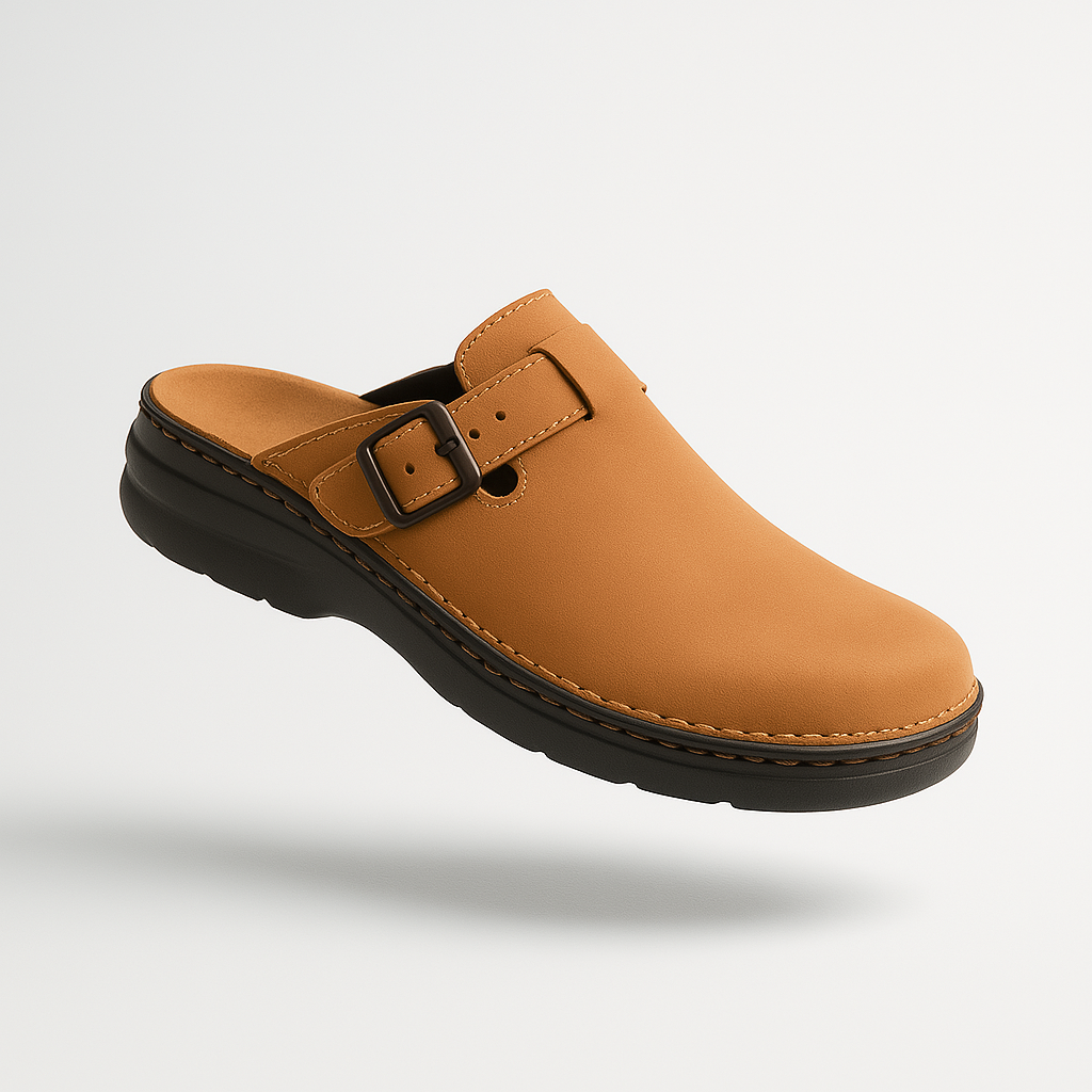 Unisex orthopedic leather clogs, new adult casual comfort footwear