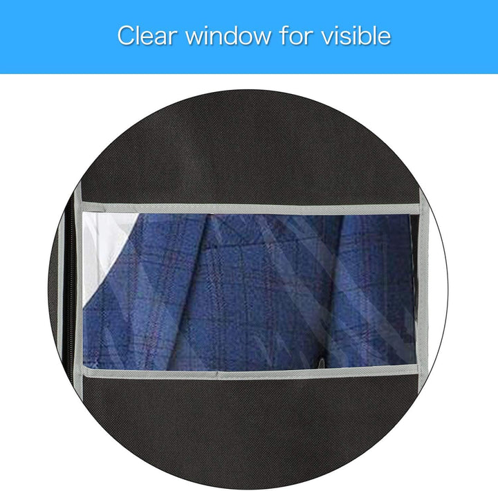 Unisex 10-pack breathable garment bags, dust protector, & closet organizer for seasonal clothes & wardrobe solutions.
