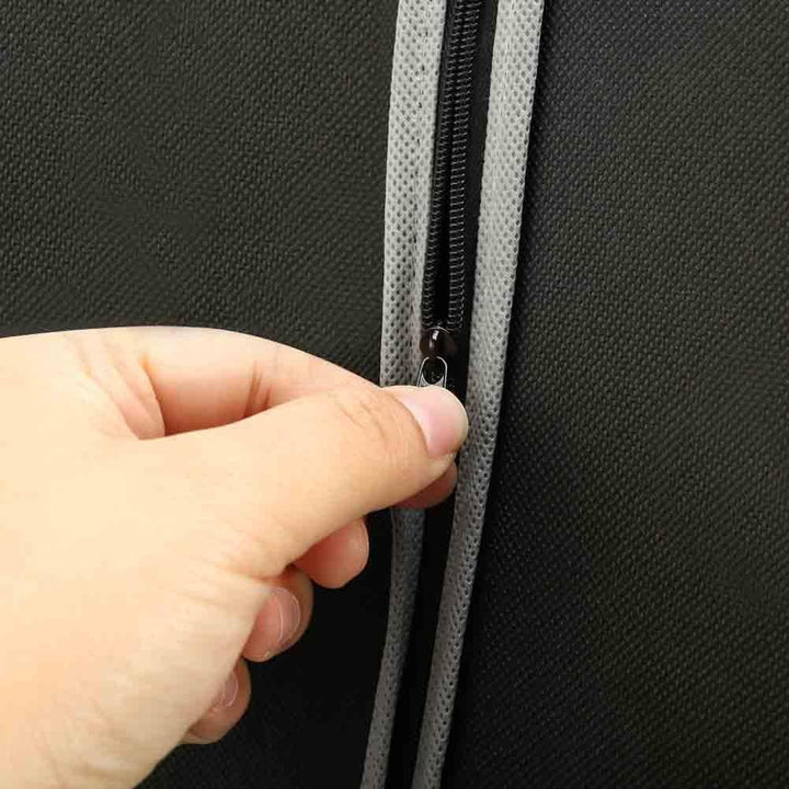 Versatile 10-pack garment bags for clothes protection. Clear window view for suits, dresses, & clothing covers in closet storage.