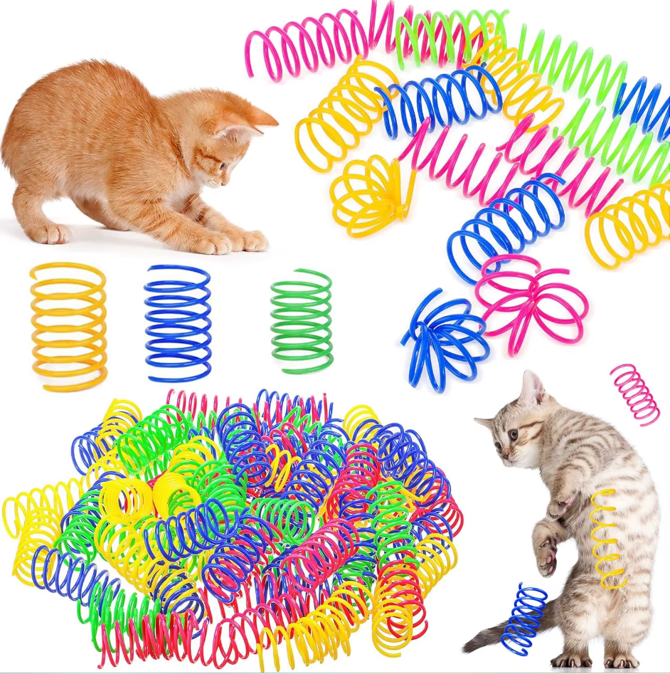 12-piece set of colorful interactive cat feather toys for active feline fun & kitten play.