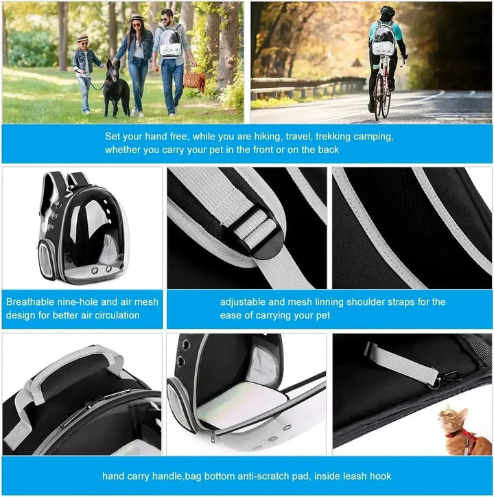 Road trip essential: secure pet carrier for car, comfortable for dog & cat travel, easy transport.