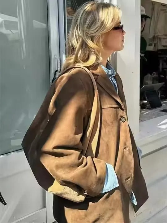 Women's Oversized Brown Trench Coat