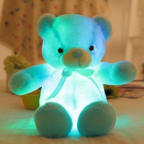 Soft 20-inch LED glow teddy bear, an interactive light-up plush animal. Perfect children's toy, unique gift & comfort bear.