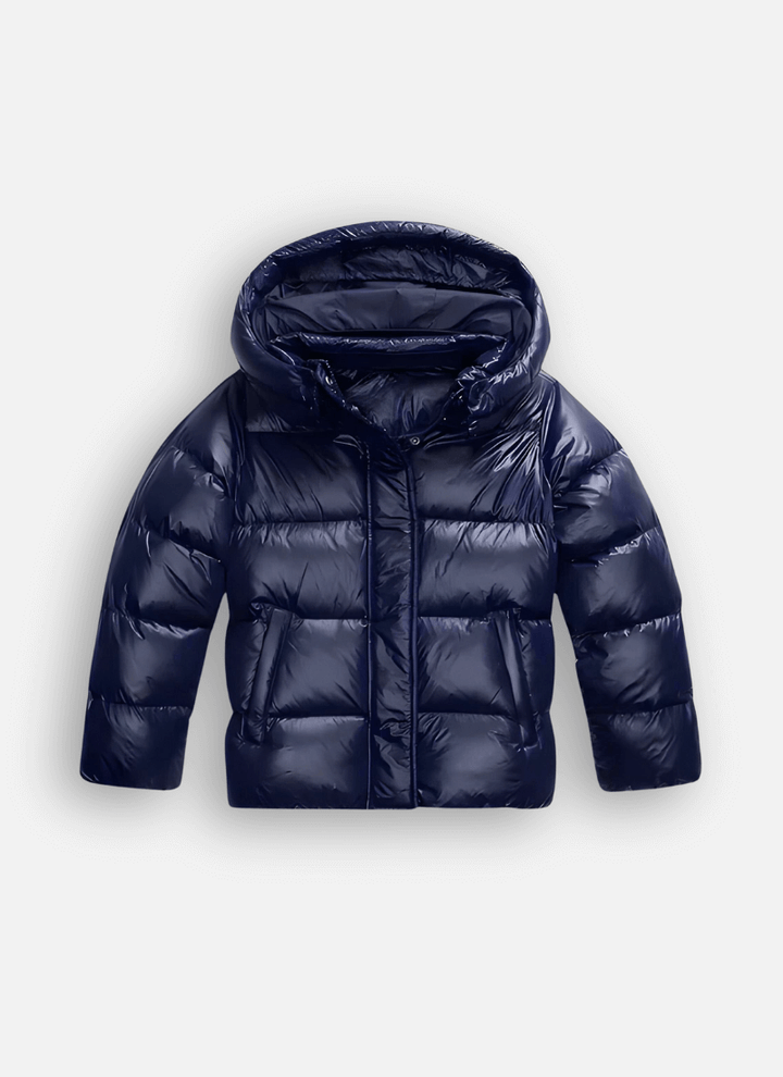 Warm women's puffer jacket, slim-fit design for winter. Versatile and stylish cold-weather outerwear for women.