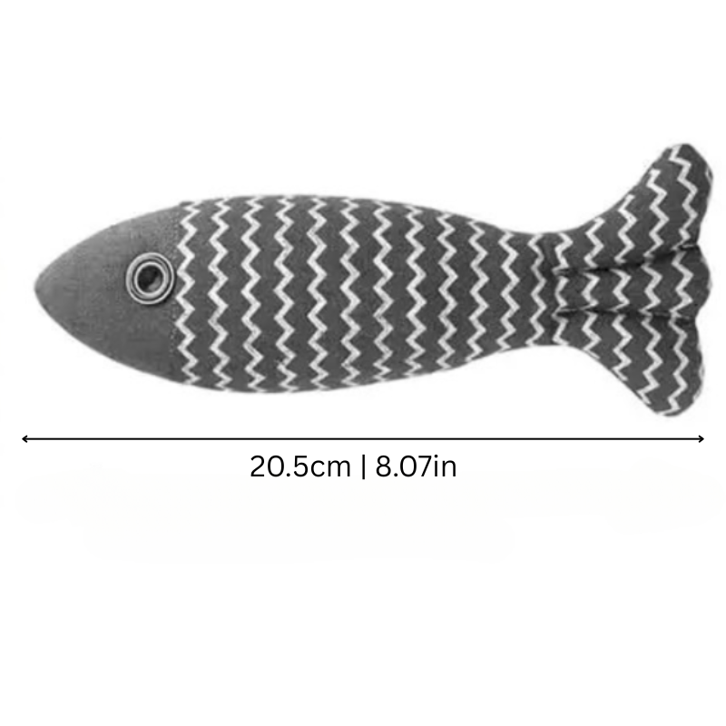 Interactive FinFrenzy catnip fish toys (3-pack) for feline enrichment. Durable stress relief for cats & kittens.