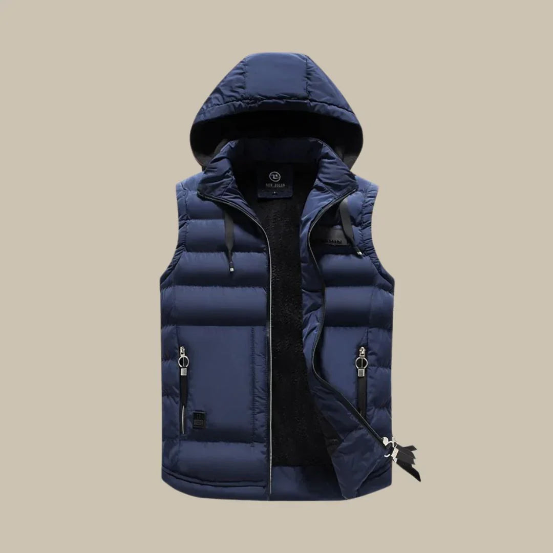 Men's Padded Bodywarmer Vest for cold weather. Insulated outerwear, perfect for layering & casual wear.