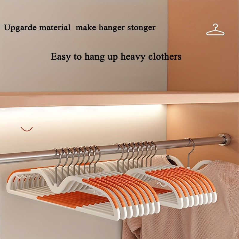 Maximize closet space with 40 non-slip garment hangers featuring convenient rotating hooks for easy access.