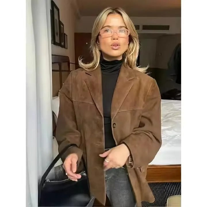 Women's Oversized Brown Trench Coat