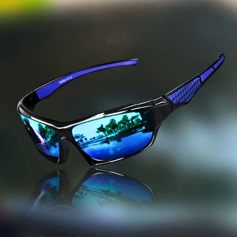 Polarized shield eyewear for men & women, perfect for outdoor sun protection and clear visibility.