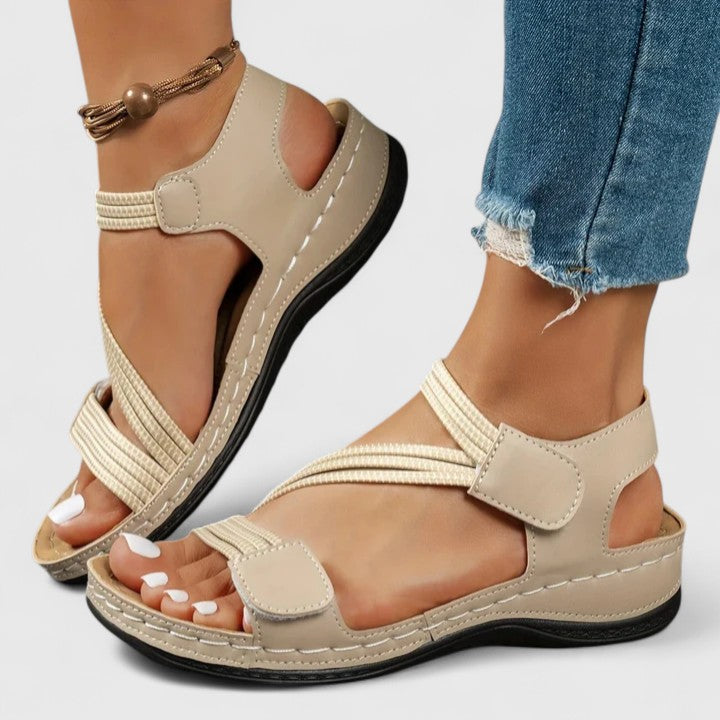 Women's comfortable summer sandals with anatomical arch support for pain-free all-day wear.