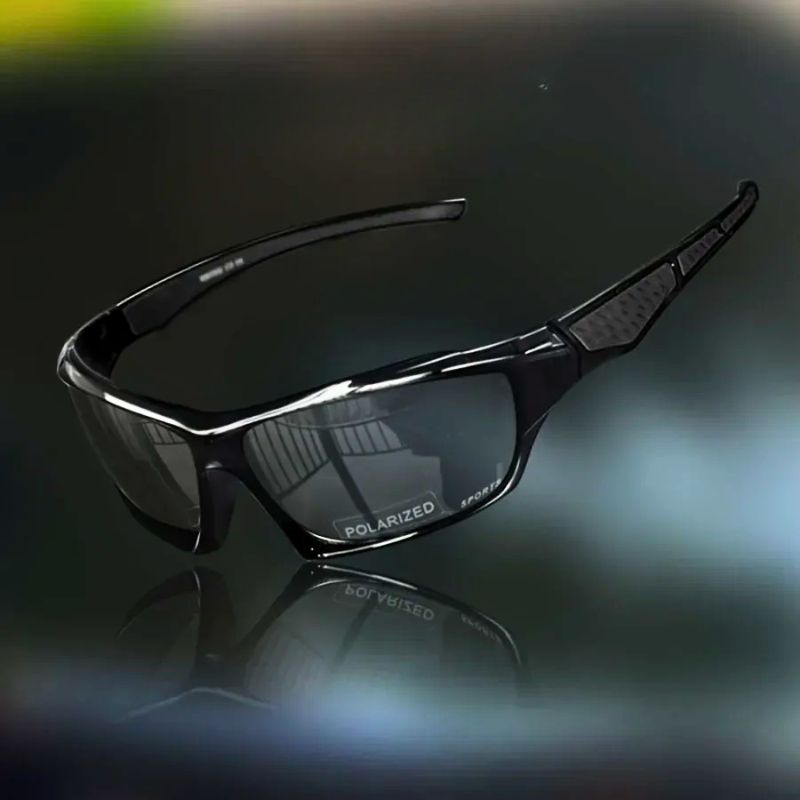Clear vision polarized shield sunglasses, ideal for outdoor activities, offering superior sun protection.