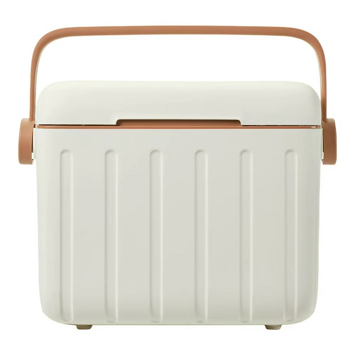 Compact 6L insulated cooler box, a durable portable solution for keeping drinks & food cold during travel & outdoor adventures.
