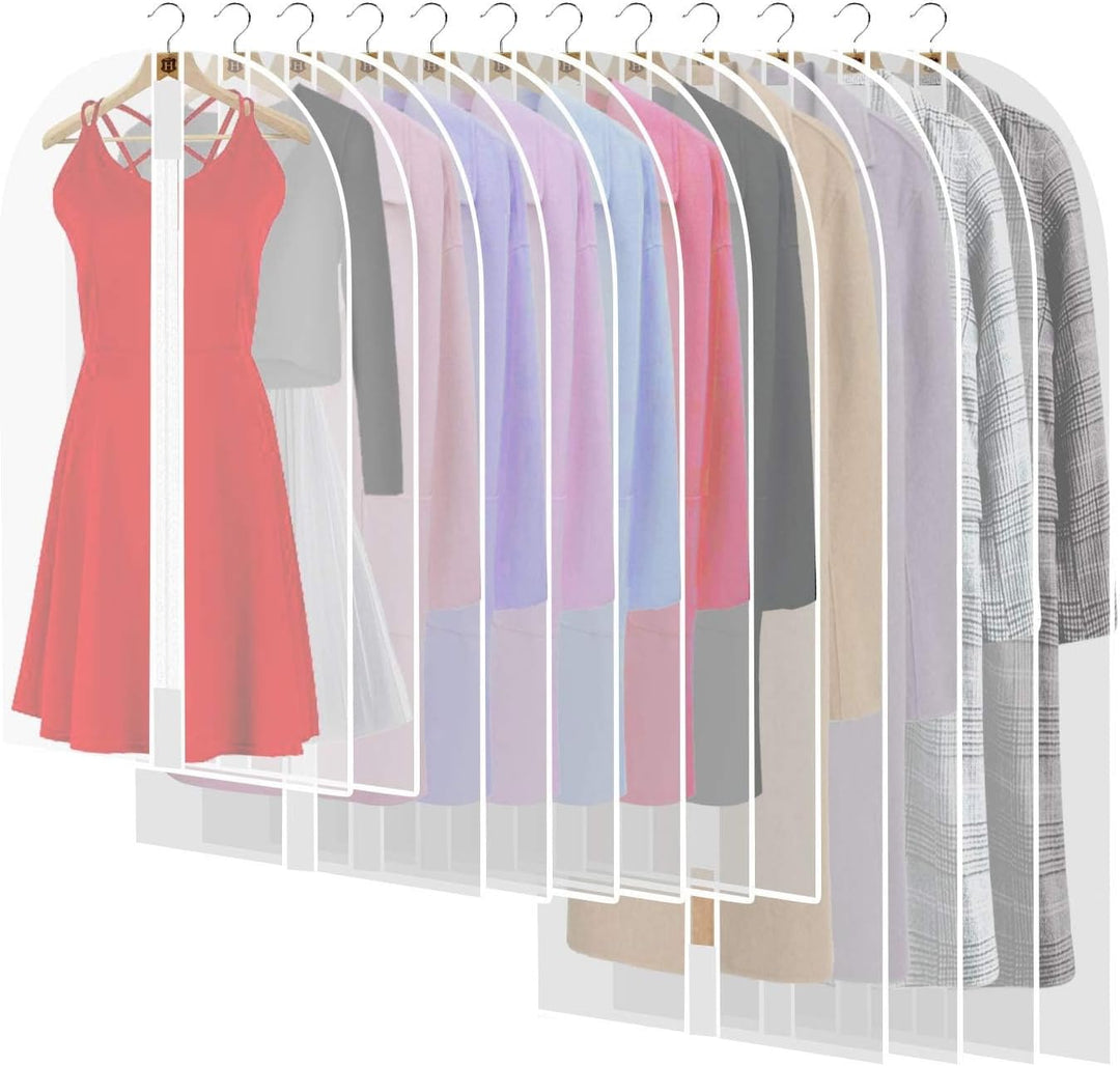 71-inch long garment bag for wedding dresses & gowns. Dustproof formalwear storage.