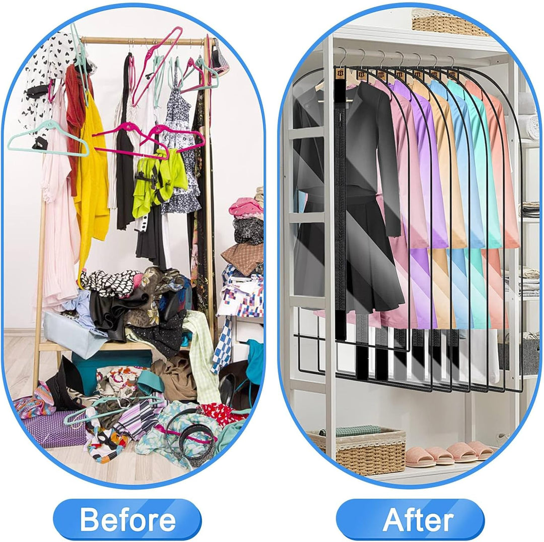 71-inch breathable gown protector for dresses. Dust & moth resistant storage.