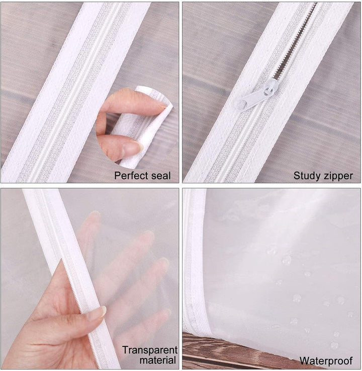 Breathable 71" wedding gown protector for safe storage & travel.
