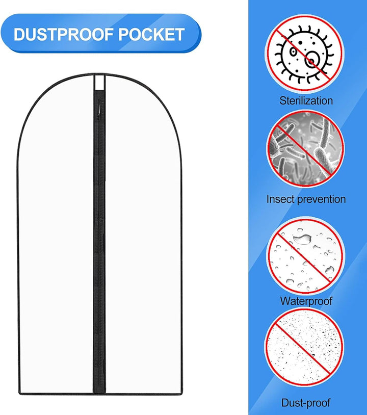 Heavy-duty 71-inch gown storage bag. Ideal for long dresses & special occasions.