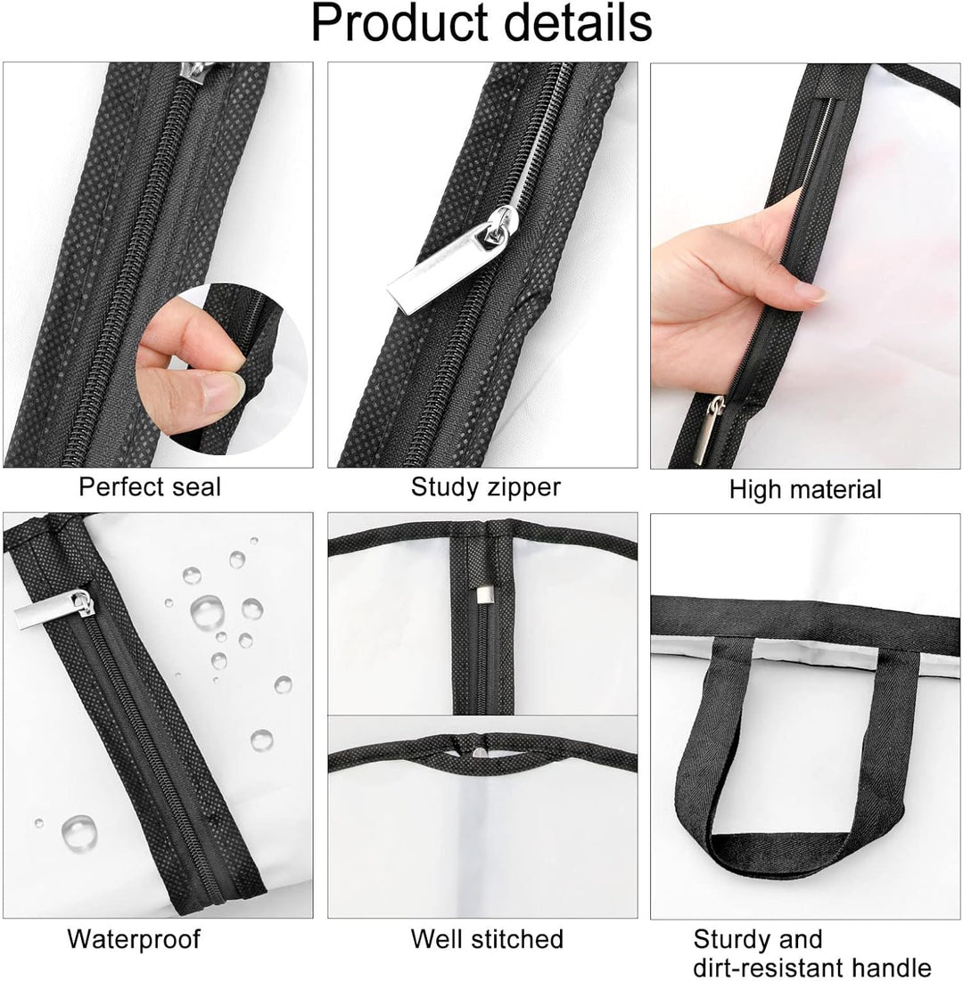 Long 71-inch gown cover for formal dresses. Excellent clothing protection.