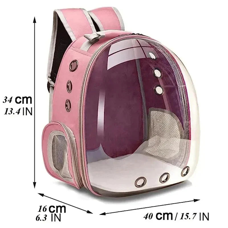 Portable pet travel carrier for cars, breathable & safe for small dog & cat adventures.