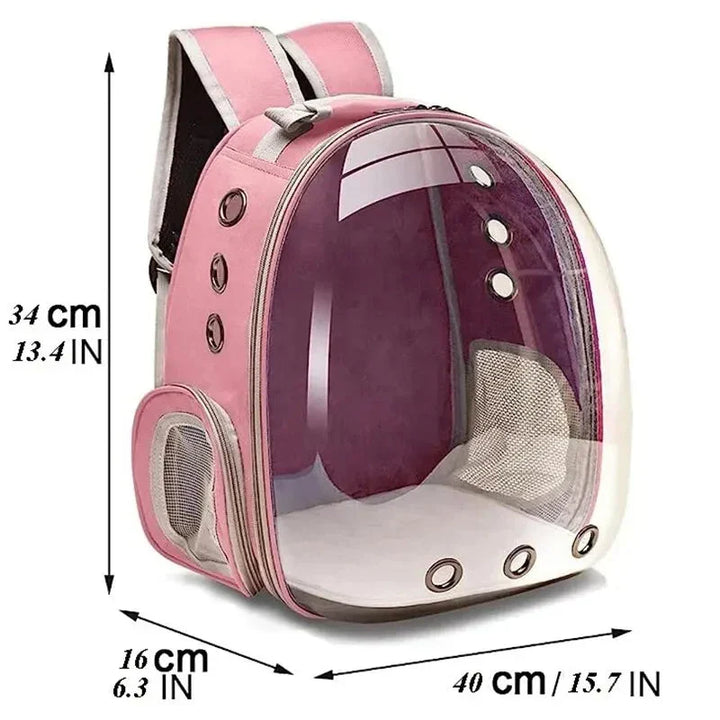 Portable pet travel carrier for cars, breathable & safe for small dog & cat adventures.