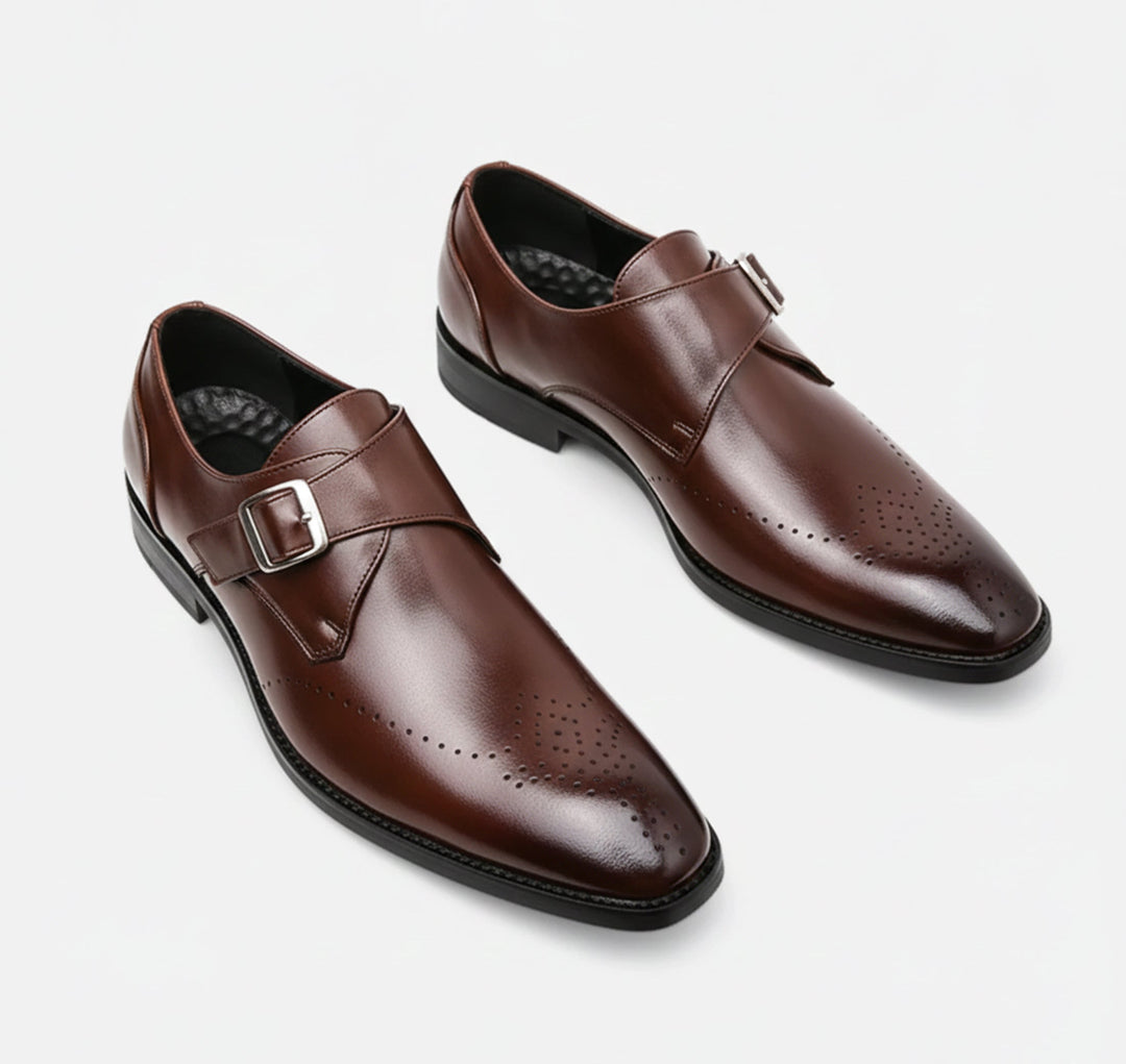 Men's Italian heritage black loafers, classic fit, distinguished style, formal & comfortable.