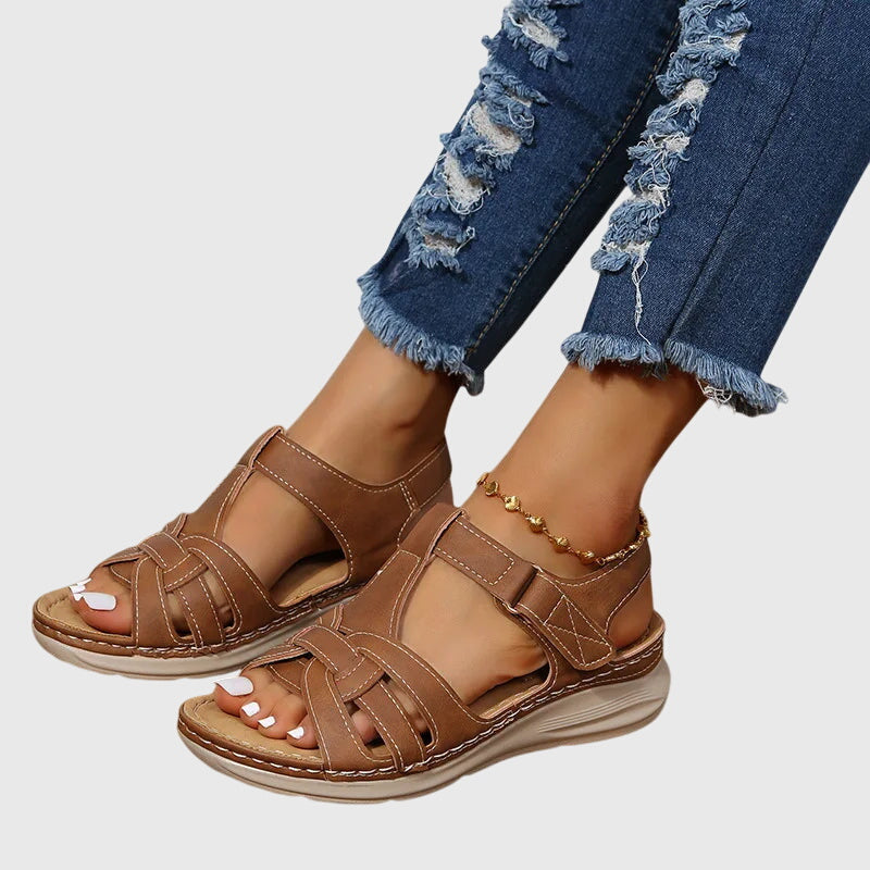 Women's orthopaedic comfort sandals with arch support for all-day pain relief & comfortable walking.