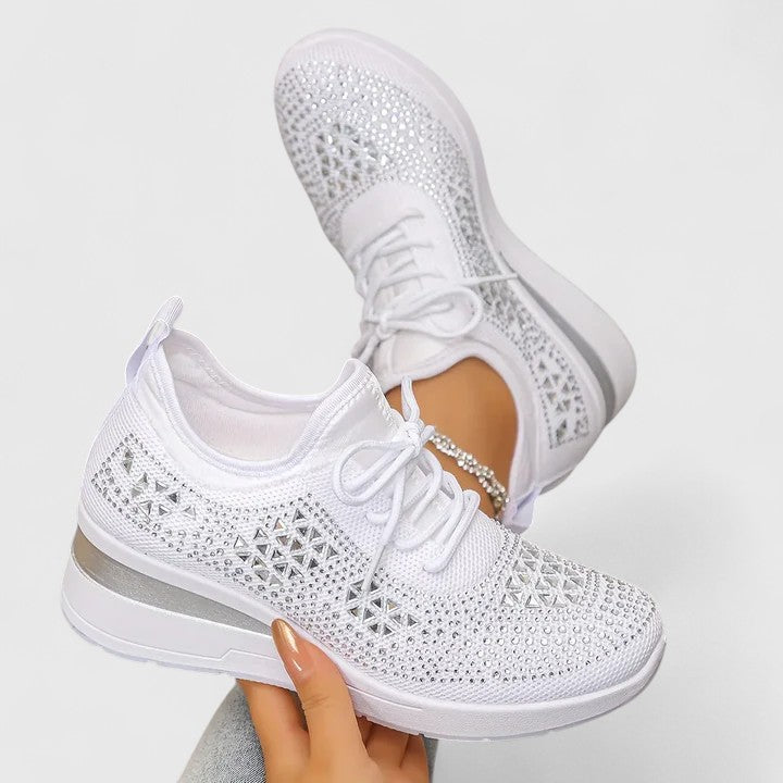 Comfortable women's orthopedic walking shoes providing excellent arch and posture support for daily activities.