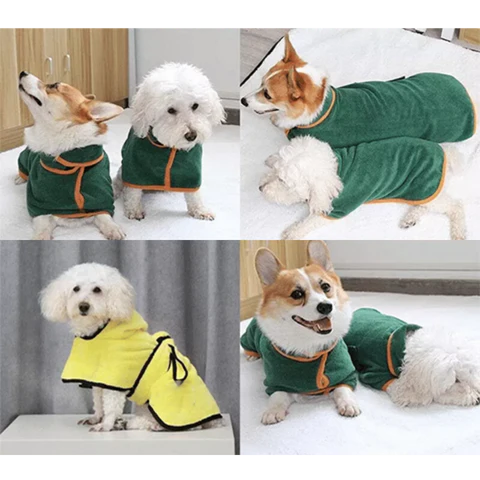 Dogs' Ultra-Absorbent Drying Robe & Towel