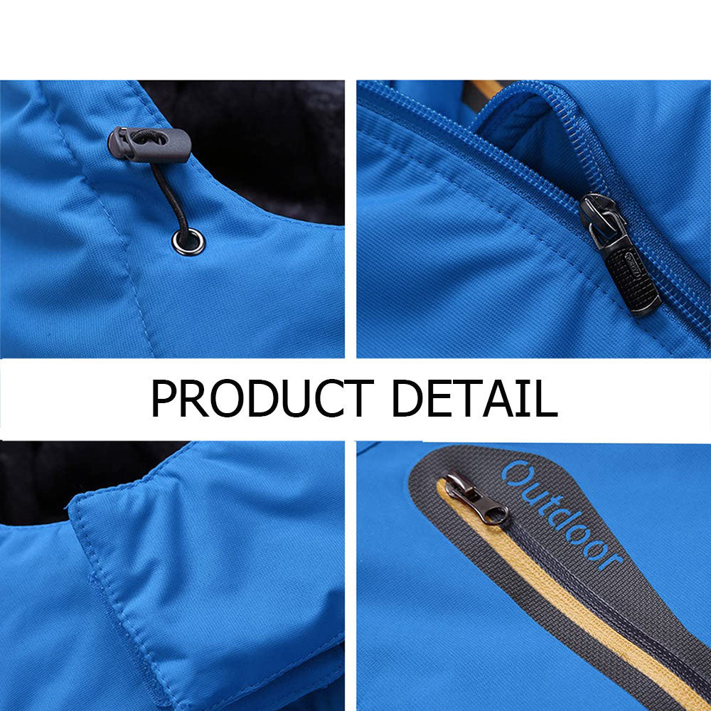 Men's Waterproof Outdoor Winter Jacket with Hood