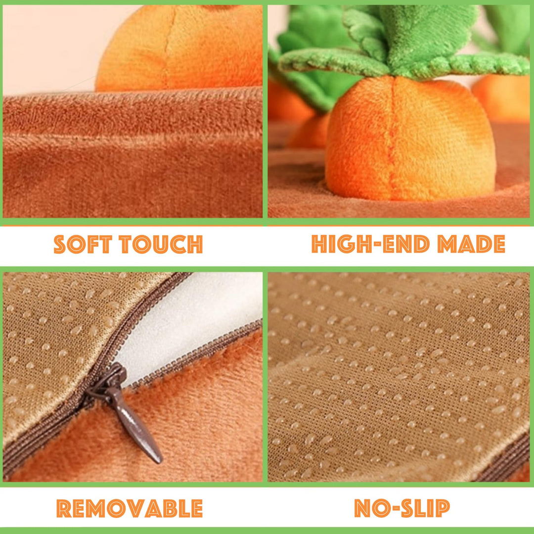 Unisex Dog Interactive Carrot Garden Puzzle Snuffle Toy