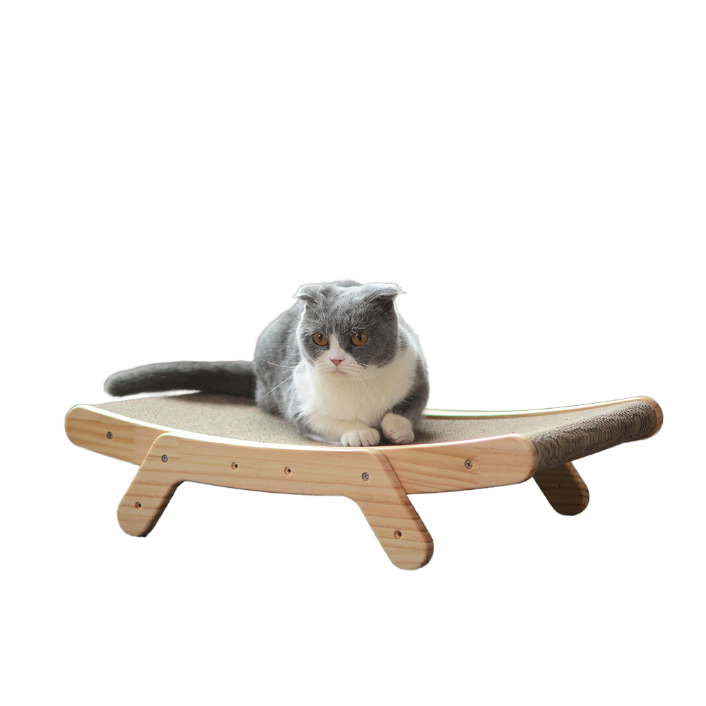 Cat Scratching Slope - Ergonomic Solid Wood Frame Scratcher