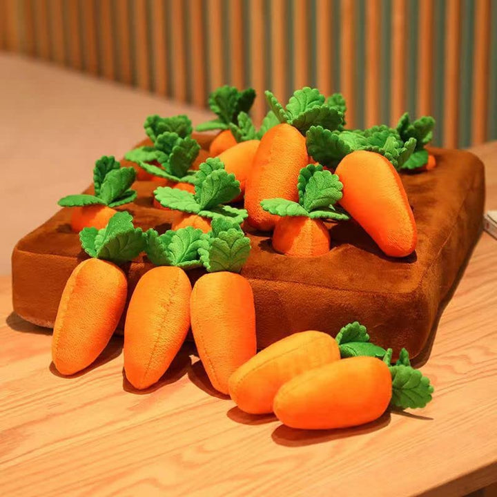 Unisex Dog Interactive Carrot Garden Puzzle Snuffle Toy