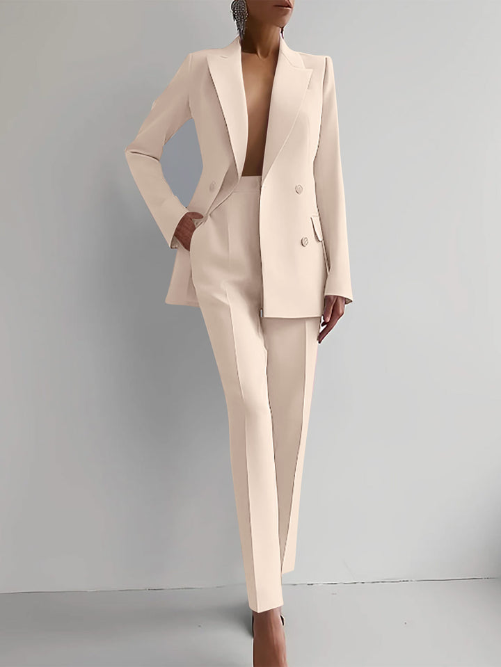 Women's Elegant Tailored Two-Piece Pant Suit Set