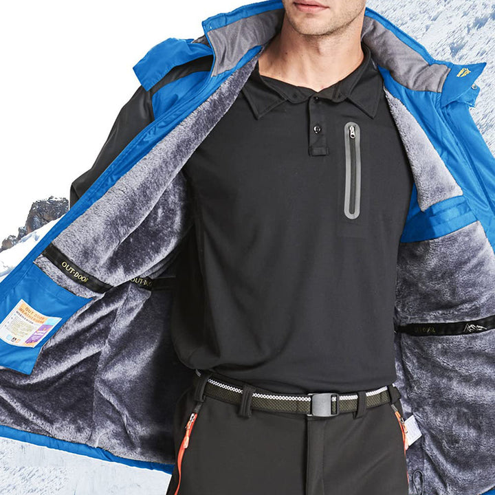 Men's Waterproof Outdoor Winter Jacket with Hood