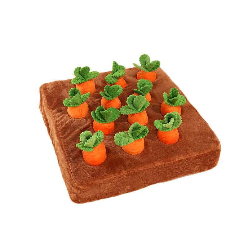 Unisex Dog Interactive Carrot Garden Puzzle Snuffle Toy