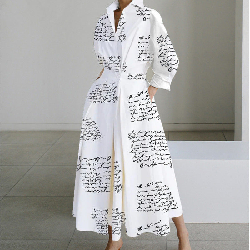 Chic women's elegant front wrap collared maxi dress, perfect for evening wear.
