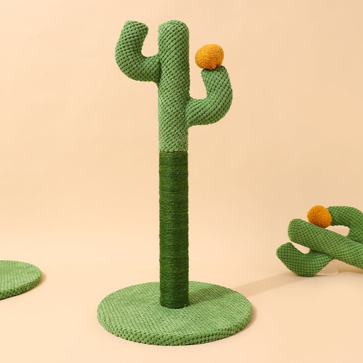 Engaging cat toy: sisal cactus scratching post for feline enrichment & durable claw care.