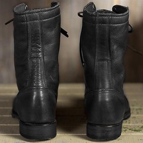 Fashionable women's mid-calf boots with secure lace-up closure, great for stylish fall & winter outfits.