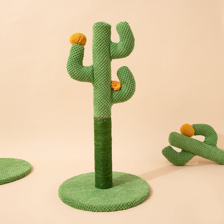 Kitten-friendly cactus sisal scratcher, a fun pet supply for healthy claw maintenance.