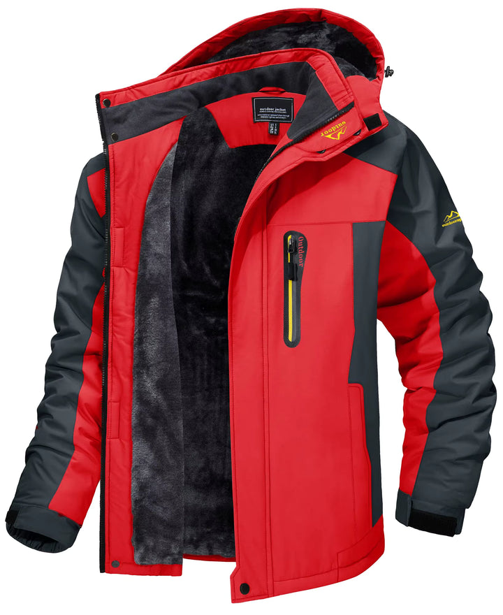 Men's Waterproof Outdoor Winter Jacket with Hood