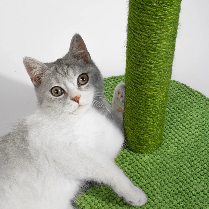 Stylish pet furniture: a durable cat cactus sisal scratching post for healthy claws.