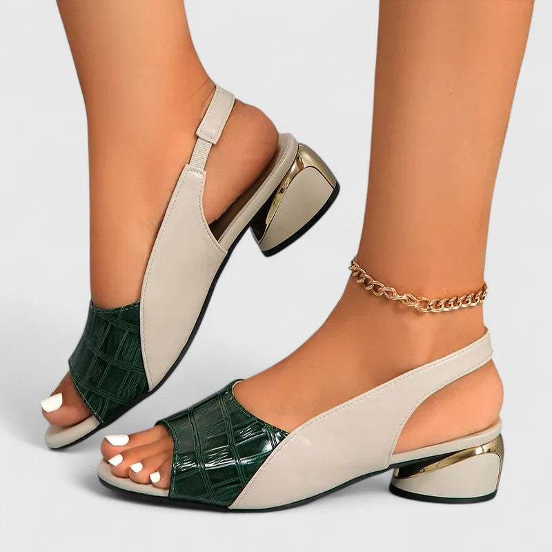 Comfortable women's open-toe summer sandals with adjustable straps and non-slip sole, ideal for everyday wear.