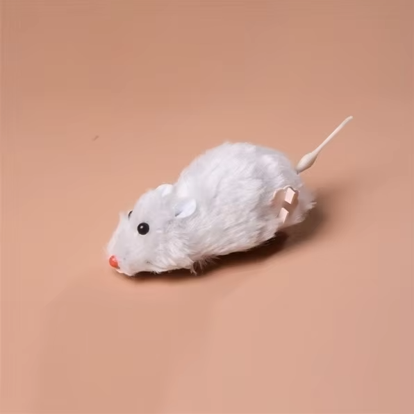 Dynamic electric cat mouse toy; simulates real prey movement for stimulating interactive play, promoting healthy exercise.