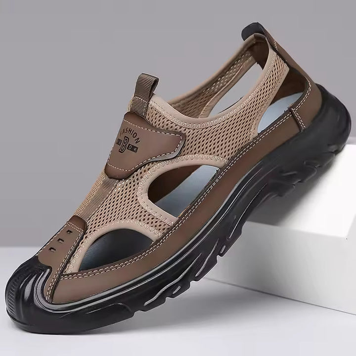 Men's premium slip-on closed toe sandals for everyday comfort, ideal for casual wear, summer, and travel.