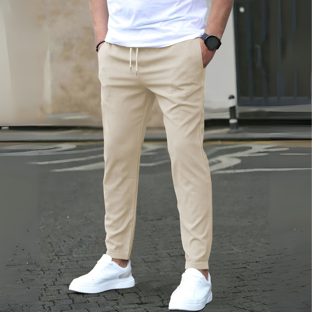 Versatile men's slim fit drawstring pants, perfect for modern everyday fashion & ultimate comfort and style.