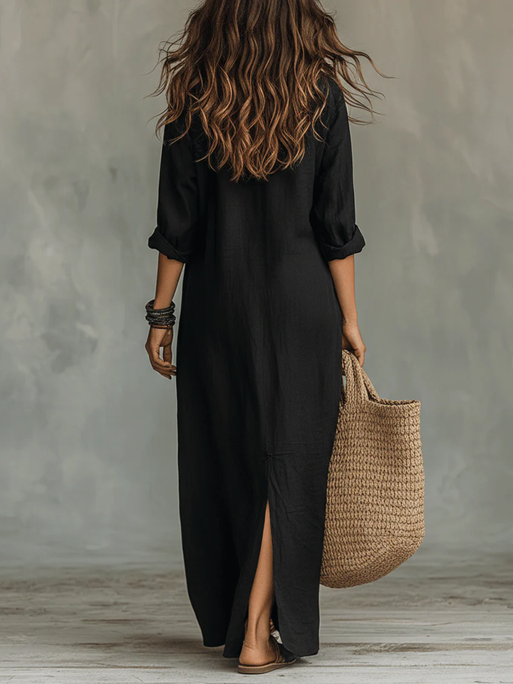 Stylish green women's maxi dress, comfortable and elegant. Perfect long summer dress for any occasion.