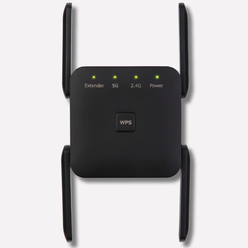 AC1200 Dual-Band WiFi Range Extender, wireless signal booster for home & office, 1200Mbps network enhancer