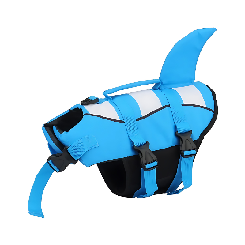 Keep your pet safe with this adjustable dog life jacket. Great for swimming, boating, & water sports activities.