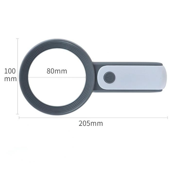 Magnifying glass with bright, adjustable LED light. Perfect low vision aid for reading, hobbies & detailed work.